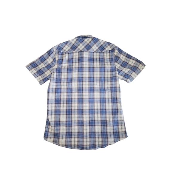 BKE Men's Athletic Fit Blue/Gray Plaid Button Up Shirt Size Large - Picture 7 of 8